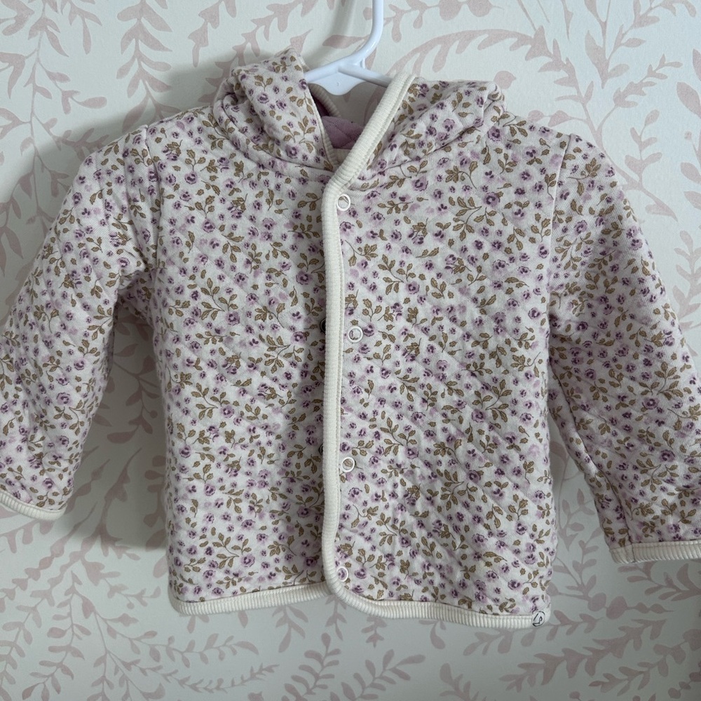 *Little Planet* Floral Baby Matching Set - Purple and Cream
